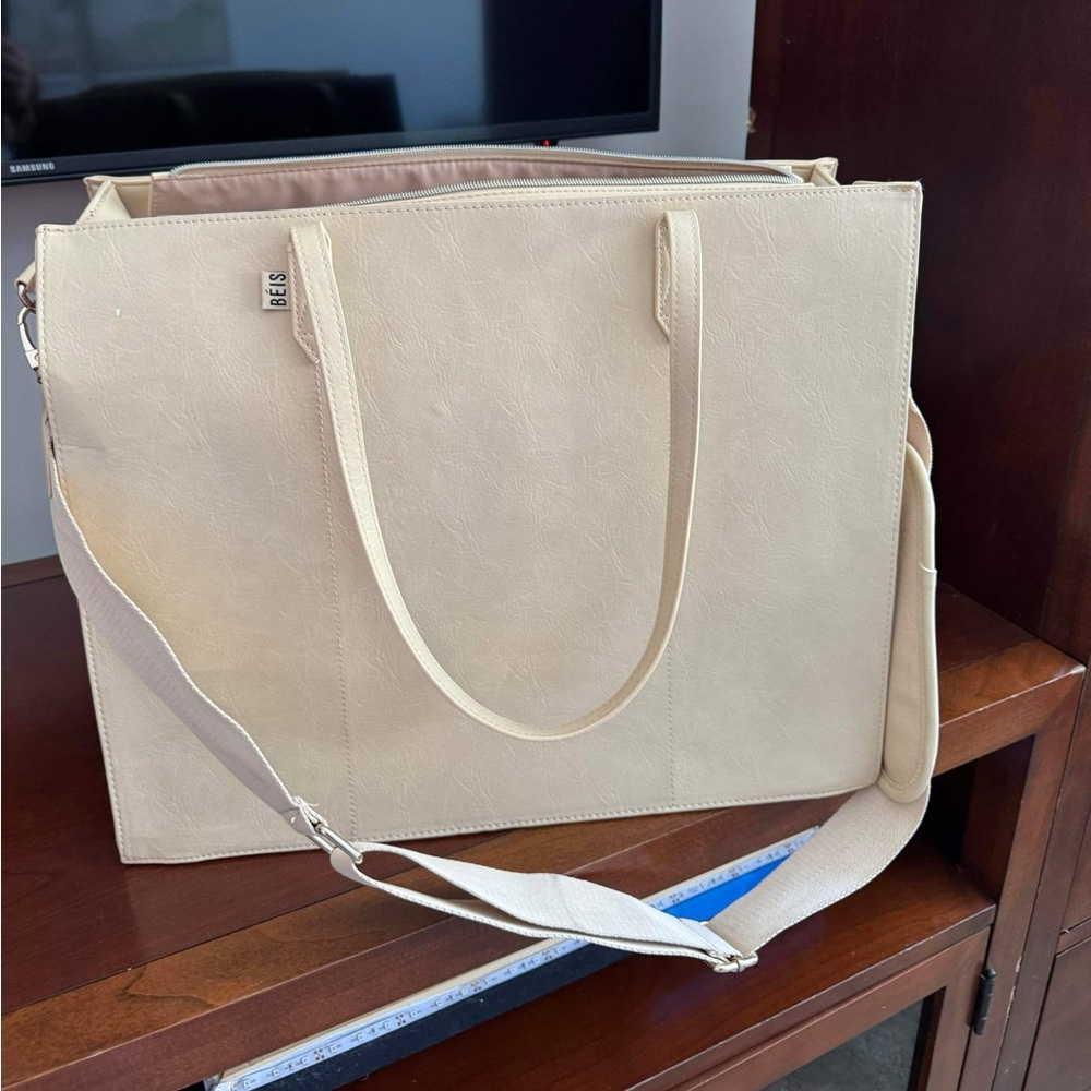 Beis Large Work Tote Bag (broken Zipper)
